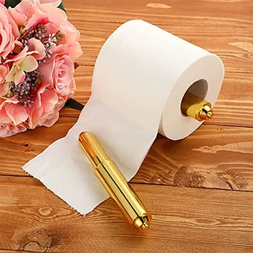 Shappy Gold 4 Pcs Universal Toilet Paper Holder Replacement Rods | Spring Loaded for Secure Fit thumbnail 5