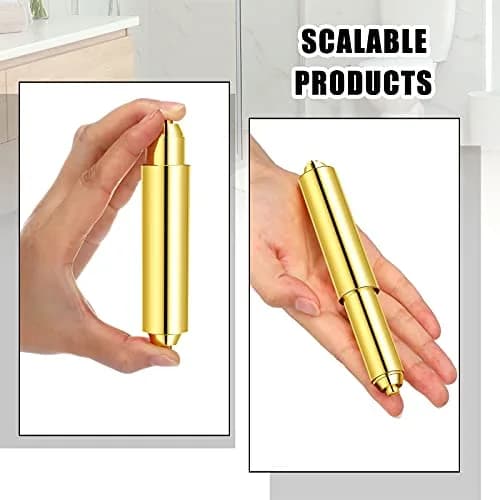 Shappy Gold 4 Pcs Universal Toilet Paper Holder Replacement Rods | Spring Loaded for Secure Fit thumbnail 3