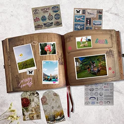 FEIYU BUY Our Adventure Book Scrapbook for Couples | Vintage Travel Diary & Keepsake (70-120 chars) thumbnail 6