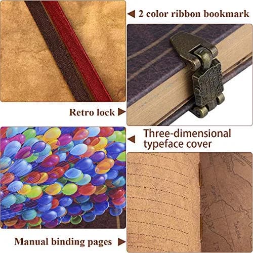 FEIYU BUY Our Adventure Book Scrapbook for Couples | Vintage Travel Diary & Keepsake (70-120 chars) thumbnail 3