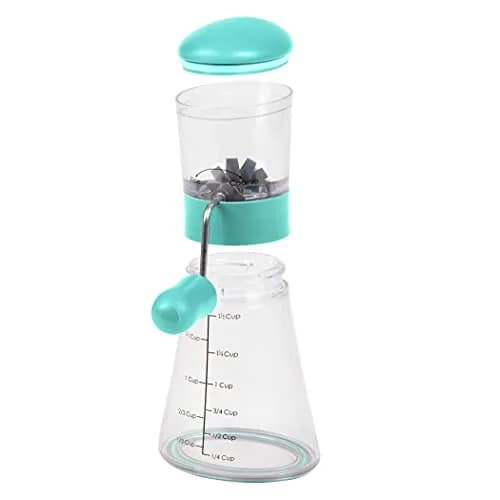 Prepworks by Progressive Nut Chopper with Non-Skid Base, Turquoise (15.2cm W x 21.3cm H x 7.9cm L) thumbnail 4