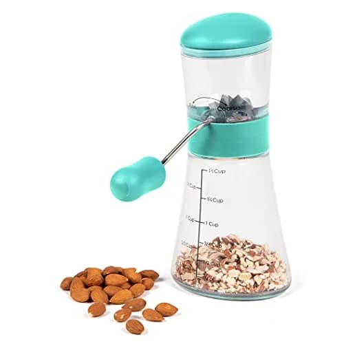 Prepworks by Progressive Nut Chopper with Non-Skid Base, Turquoise (15.2cm W x 21.3cm H x 7.9cm L) thumbnail 2