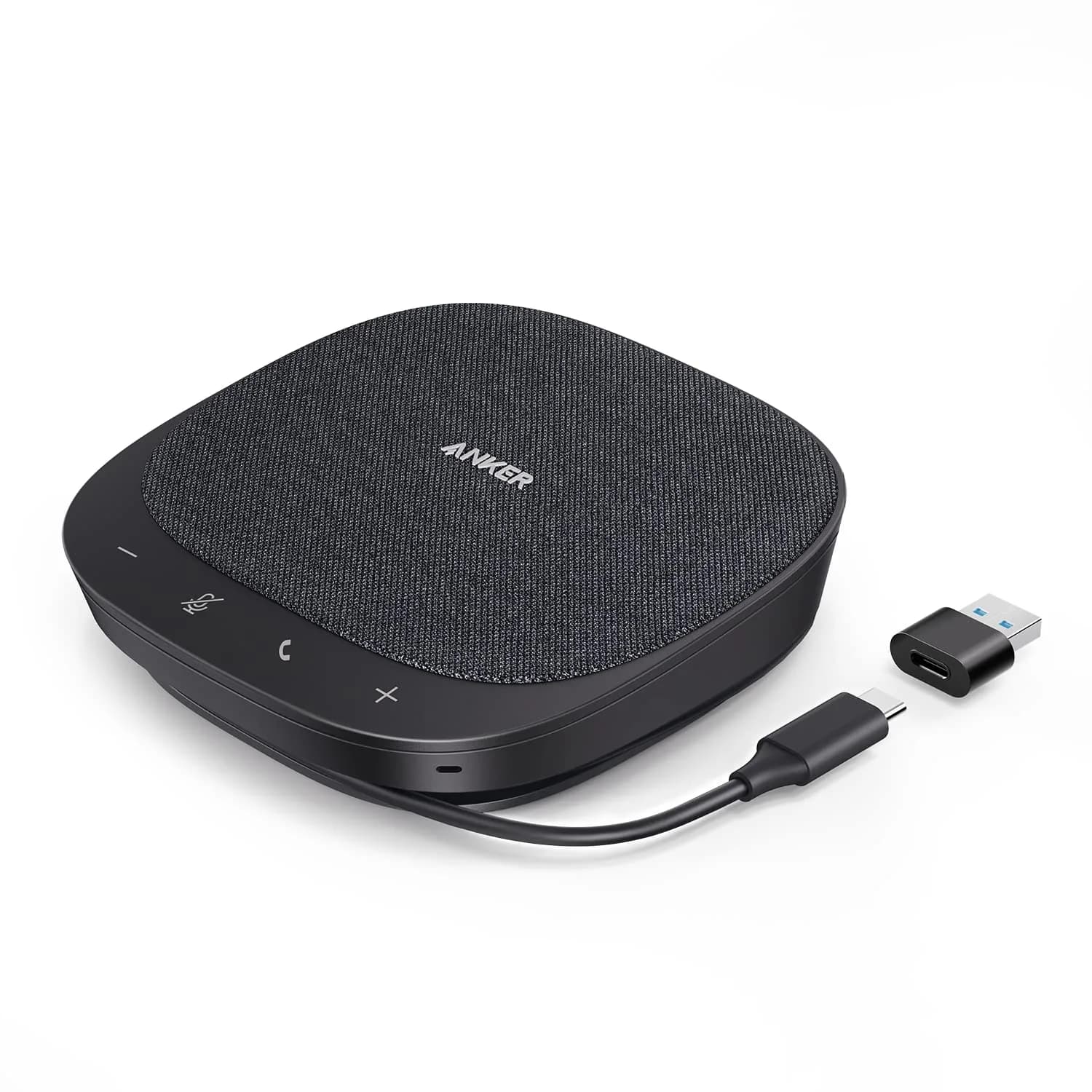 Anker PowerConf S330 USB Speakerphone for Home Office | Full Duplex, 360° Voice, Plug & Play