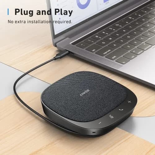 Anker PowerConf S330 USB Speakerphone for Home Office | Full Duplex, 360° Voice, Plug & Play thumbnail 3