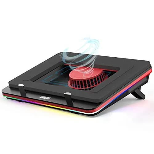 IETS GT500 RGB Laptop Cooling Pad | 5000 RPM Turbo-Fan, Variable Speed, Seal Foam, Dust Filter | 1.14 kg thumbnail 1