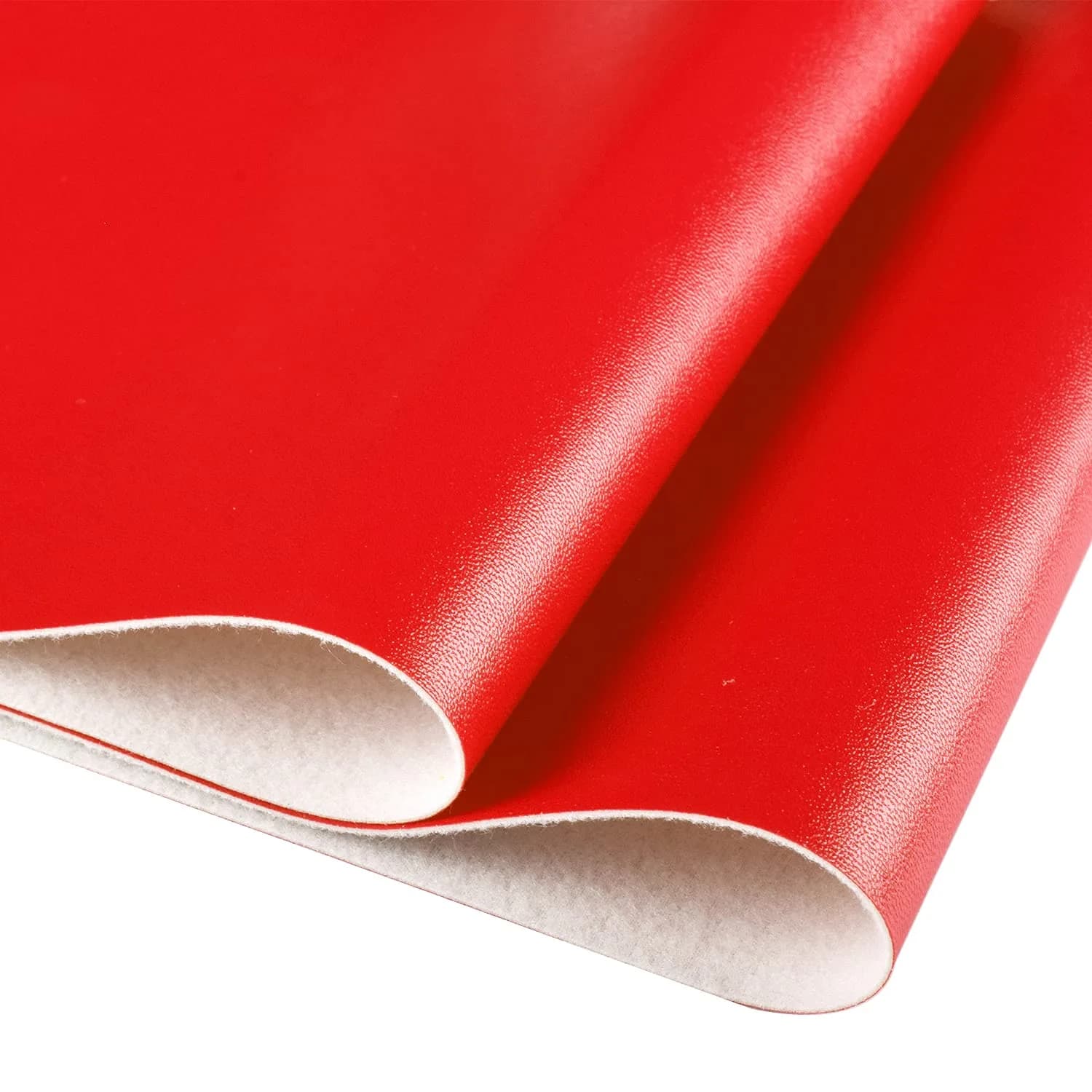 HGUAN Red Faux Leather Sheets Roll 12"X53" | Bright Solid Color for Crafts & Sewing thumbnail 3