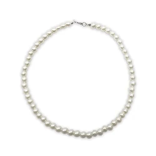 Cupohus Old Lady Costume Set Grandma Wig Granny Wig Cap Madea Granny Glasses Eyeglass Chains Cords Faux Pearl Bead Necklace (silver white bun) | Cosplay Costume thumbnail 4