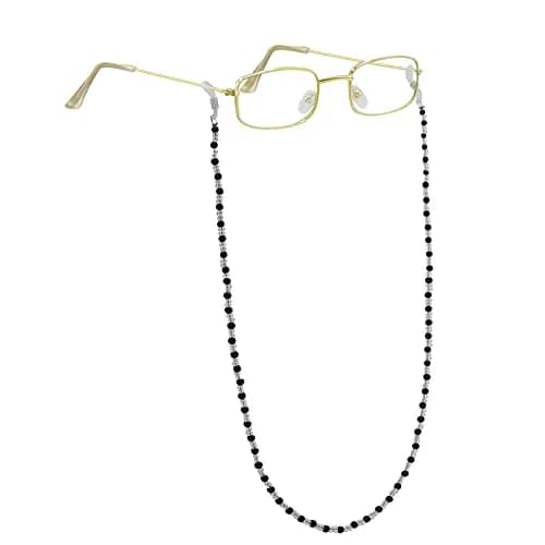 Cupohus Old Lady Costume Set Grandma Wig Granny Wig Cap Madea Granny Glasses Eyeglass Chains Cords Faux Pearl Bead Necklace (silver white bun) | Cosplay Costume thumbnail 3