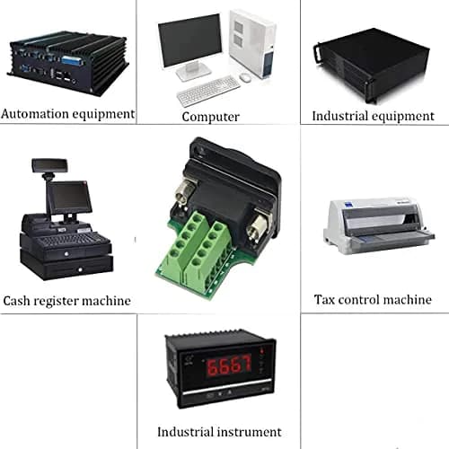 QIANRENON DB9 Panel Mount Terminal RS232 Serial to Female Adapter Connector Breakout Board, Black | Easy Install, No Soldering thumbnail 4