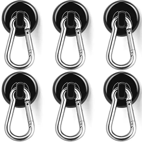 E BAVITE Magnetic Hooks 6 Pack | Heavy Duty 110LBS Capacity | Strong Neodymium Magnets for Industrial & Home Use thumbnail 1