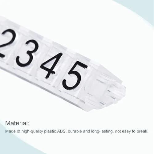 MECCANIXITY Adjustable Mini Cube Price Tag Display Kit Black on Clear, 3.3x5.6mm, 16 Sets | Professional Grade Label thumbnail 4
