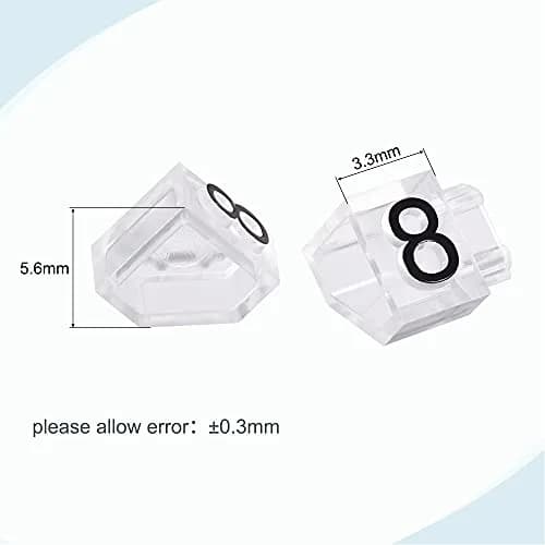 MECCANIXITY Adjustable Mini Cube Price Tag Display Kit Black on Clear, 3.3x5.6mm, 16 Sets | Professional Grade Label thumbnail 3