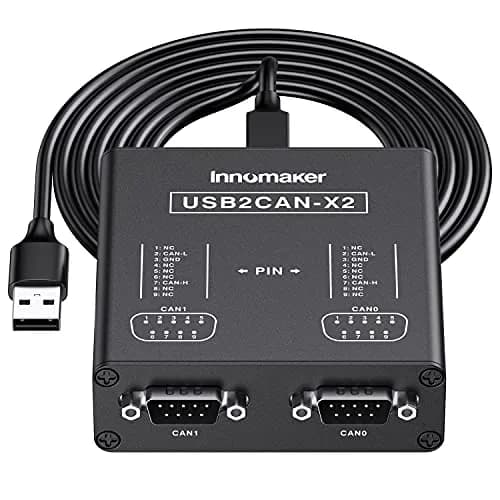 innomaker Dual Channels USB to CAN Converter for Raspberry Pi5/4/Pi3B+/Pi3/Pi Zero(W)/Jetson Nano/Tinker Board/Any SBCs Support Windows Linux Mac OS Android Venus OS | Industrial & Hobbyist thumbnail 1