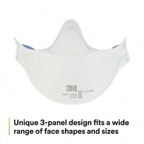 3M Aura Particulate Disposable Respirator 9205+ N95 (20-Pack, White) | NIOSH Approved for 95% Filtration thumbnail 5