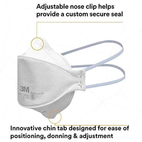 3M Aura Particulate Disposable Respirator 9205+ N95 (20-Pack, White) | NIOSH Approved for 95% Filtration thumbnail 2