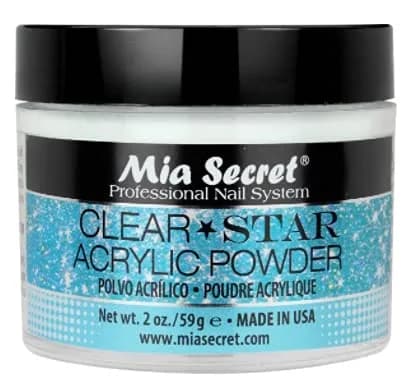 Mia Secret Acrylic Powder STAR CLEAR 2 oz | True-Clear Nail Art Powder for Beginners & Pros thumbnail 1