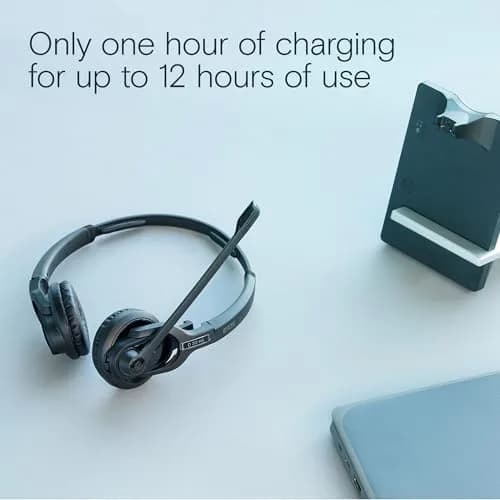 EPOS Impact D 30 USB ML Wireless DECT Dual Ear Headset Black | Clear Calls & Long Range thumbnail 7