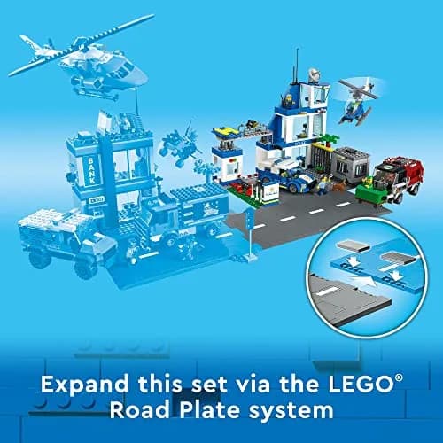 LEGO City Police Station with Van, Garbage Truck & Helicopter Toy 60316 | 668 pcs, Gifts for 6+ Kids thumbnail 5