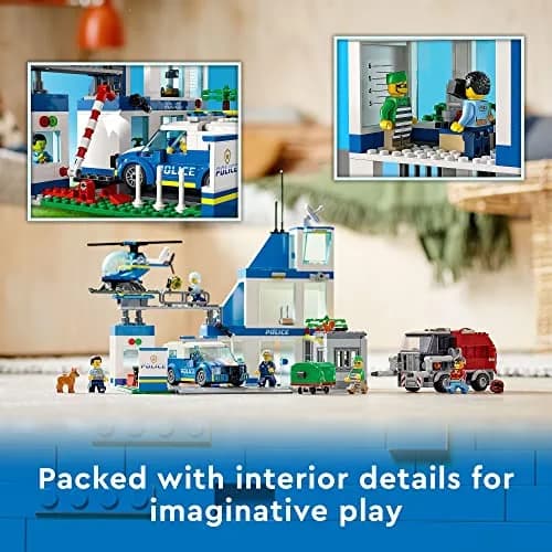 LEGO City Police Station with Van, Garbage Truck & Helicopter Toy 60316 | 668 pcs, Gifts for 6+ Kids thumbnail 3