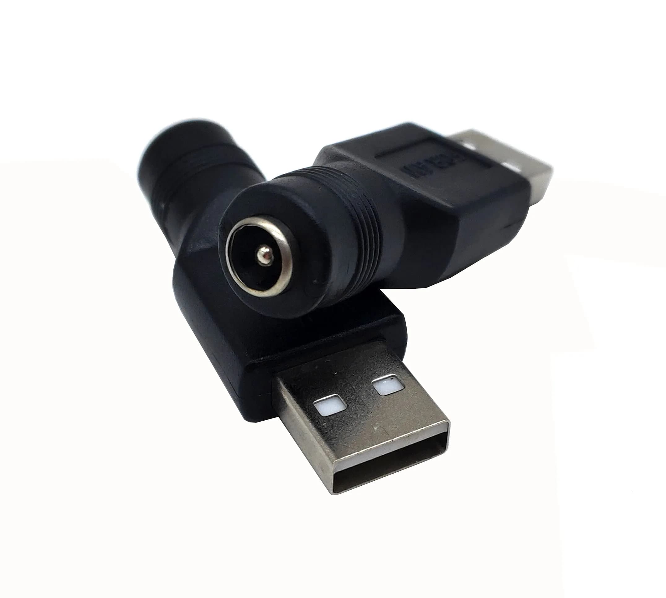 Traovien USB to DC Power Adapter 2PCS | 5V USB Male to DC 5.5x2.1mm Female | Compact & Lightweight — USB M/5.5x2.1 F