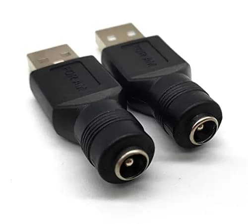 Traovien USB to DC Power Adapter 2PCS | 5V USB Male to DC 5.5x2.1mm Female | Compact & Lightweight thumbnail 9