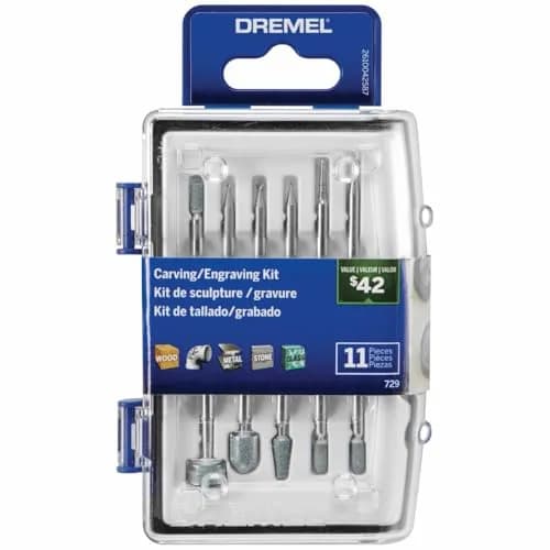 Dremel Carving & Engraving Rotary Tool Accessory Kit 11 Pieces | Versatile Micro Set for Precision Carving in India thumbnail 1