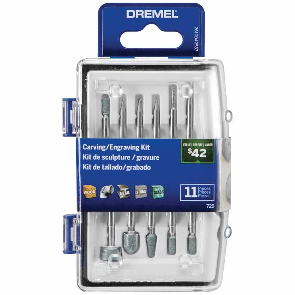 Dremel Carving & Engraving Rotary Tool Accessory Kit 11 Pieces | Versatile Micro Set for Precision Carving in India
