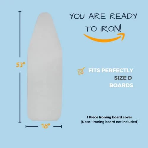 SAVUK Ironing Board Cover and Pad 18"x53" | Heat Reflective, Thick Padding, Non Stick thumbnail 6