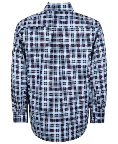 BOCOMAL Men's FR Shirts Printed Plaid Button Up 6.5oz Lightweight Workwear | NFPA 70E & NFPA 2112 Certified thumbnail 8