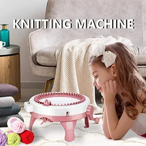 BUAOB Sentro Knitting Machine 48 Needles | Rotating Double Knit Loom Kit for Beginners thumbnail 9
