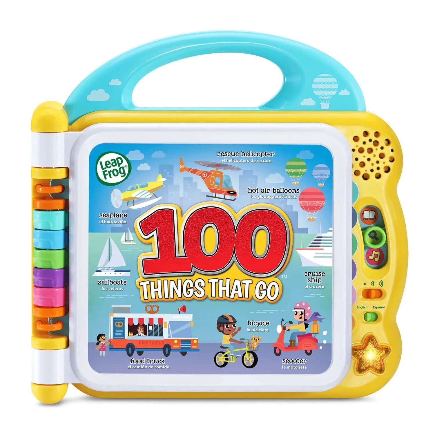 LeapFrog 100 Things That Go Interactive Book | Bilingual English Spanish Learning Toy - main product image