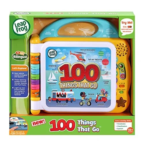 LeapFrog 100 Things That Go Interactive Book | Bilingual English Spanish Learning Toy thumbnail 6
