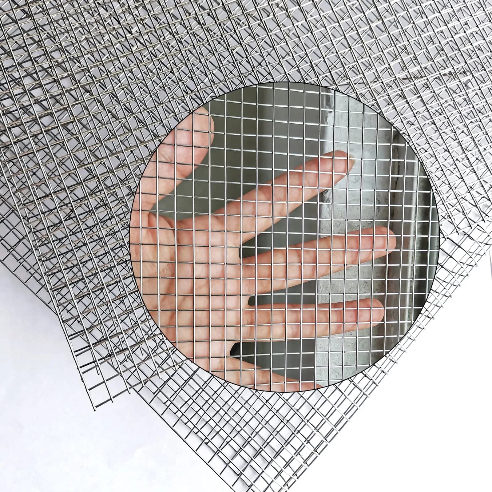 Valchoose Welded SS Wire Mesh 304, 2 Pack 12" x 24" (310mm x 620mm) | 4 Mesh, 6.0mm Aperture, 0.75mm Wire Diameter — 12" x 24" (310mm x 620mm)