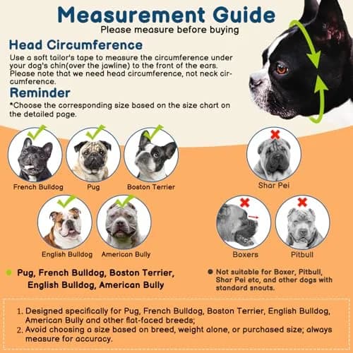 BARKLESS Frenchie Muzzle for Short Snout Dog Muzzle Size M (15"-16.5") | Breathable & Drinkable for Flat-Faced Breeds thumbnail 5