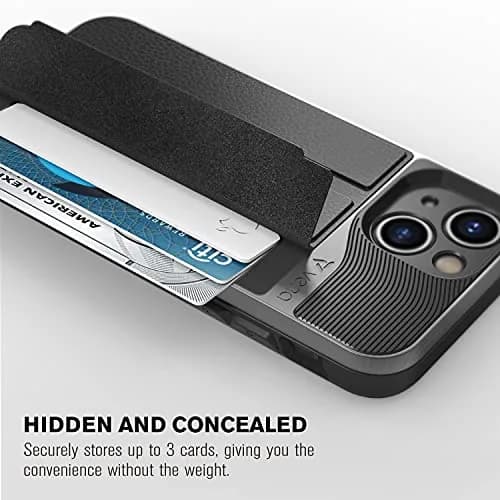 VENA vCommute Wallet Case for iPhone 13 Mini, Black | Military Drop Protection & Magnetic Stand thumbnail 3