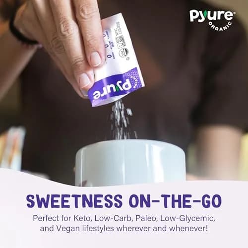Pyure Organic Stevia Packets 240 Count | Zero Calorie Sugar Substitute for Coffee, Baking & Travel thumbnail 8