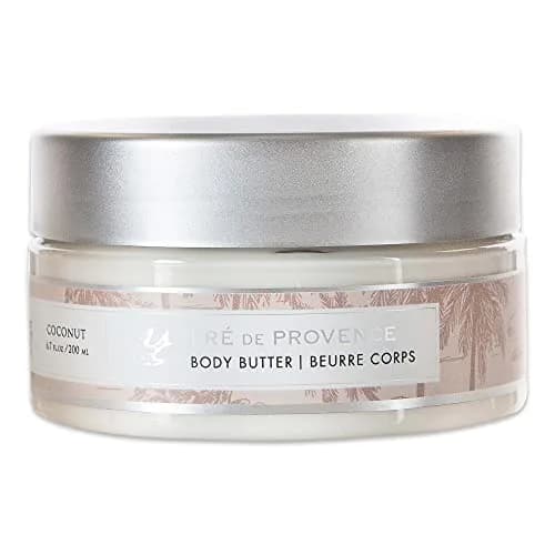 Pre de Provence Shea Butter Body Butter Coconut 200ml (6.7 Fl Oz) | Hydrating Emollient Cream for Women thumbnail 1