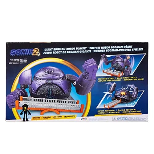 Sonic The Hedgehog 2 Movie Giant Eggman Robot Playset | 2.5" Action Figure Battle Set for Kids thumbnail 8
