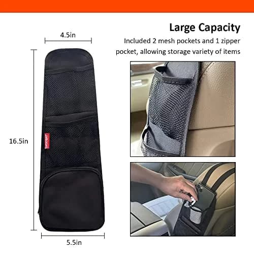 Luckybay Car Seat Side Organizer 16.5" × 5.5" | Universal Fit for Cars & SUVs, Waterproof, Durable thumbnail 6