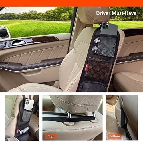 Luckybay Car Seat Side Organizer 16.5" × 5.5" | Universal Fit for Cars & SUVs, Waterproof, Durable thumbnail 8