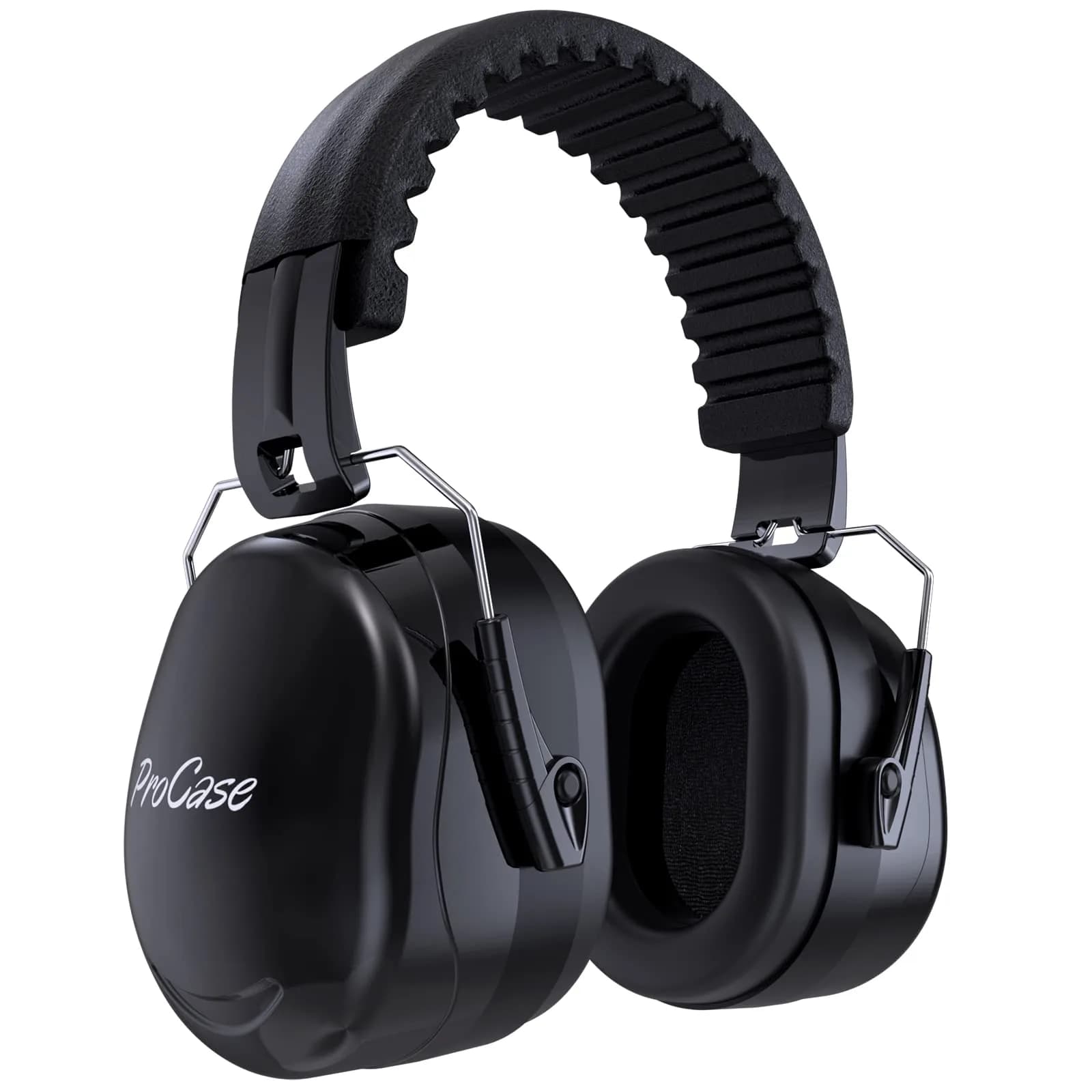 ProCase NRR 32dB Safety Earmuffs, Hearing Protection for Adults & Kids | ANSI Certified Noise Reduction — Black
