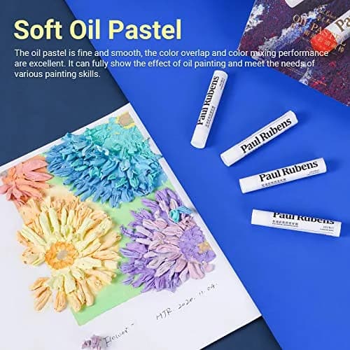Paul Rubens White Oil Pastels 6 Count (Pack of 1) | Pure White Pigment for Highlights & Mixing thumbnail 8