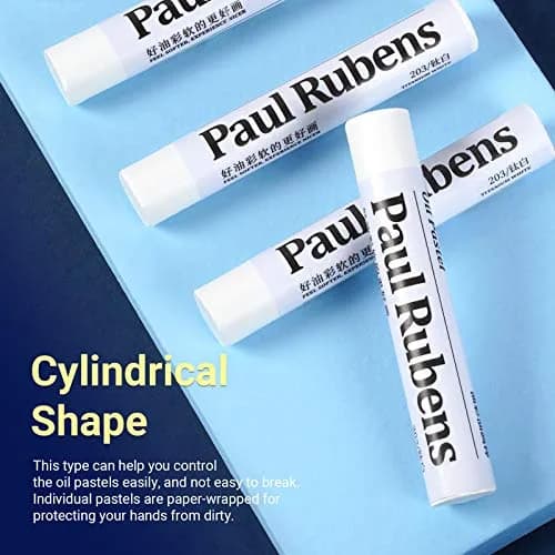 Paul Rubens White Oil Pastels 6 Count (Pack of 1) | Pure White Pigment for Highlights & Mixing thumbnail 2