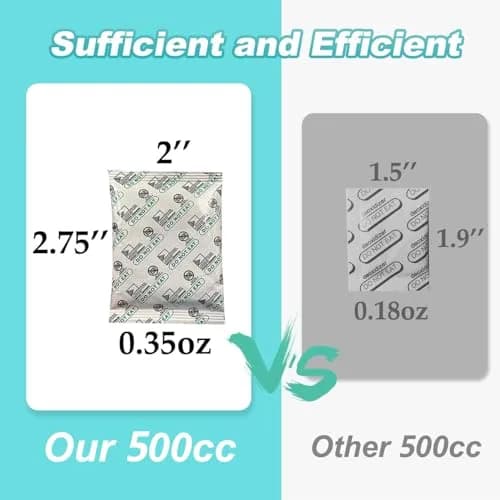 SHXWELL 1 Gallon Mylar Bags with Oxygen Absorbers & Labels, 10 Mil 10"x14" Zipper Pouches, 50 Count | Food-Grade, Puncture-Resistant, Long-Term Storage thumbnail 4