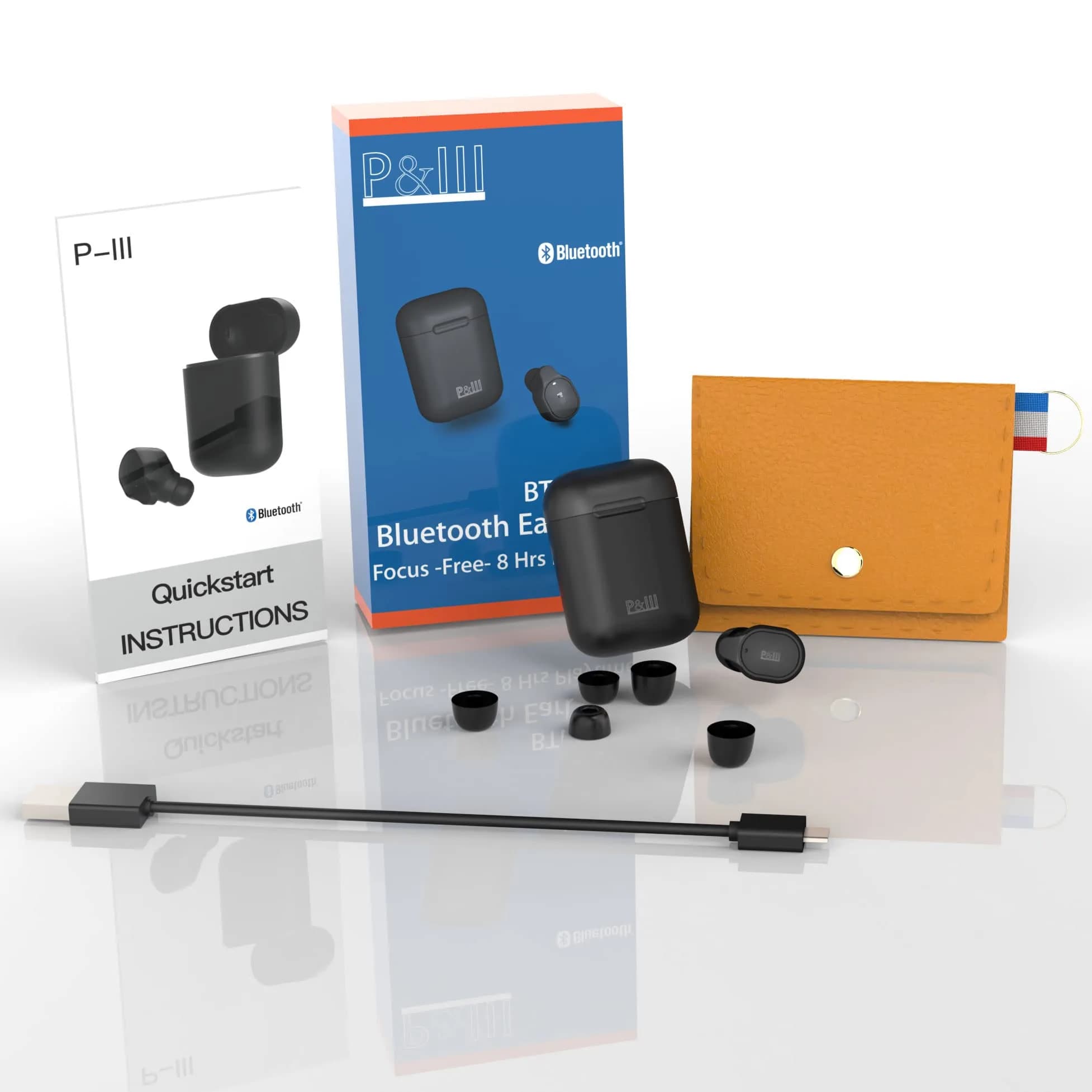 P&LLL Bluetooth Mini Earbud Wireless Invisible Pro Headset with Charging Case | 8 Hrs Playtime, Noise Cancelling - view 6