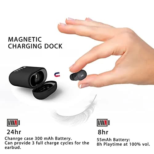 P&LLL Bluetooth Mini Earbud Wireless Invisible Pro Headset with Charging Case | 8 Hrs Playtime, Noise Cancelling thumbnail 2