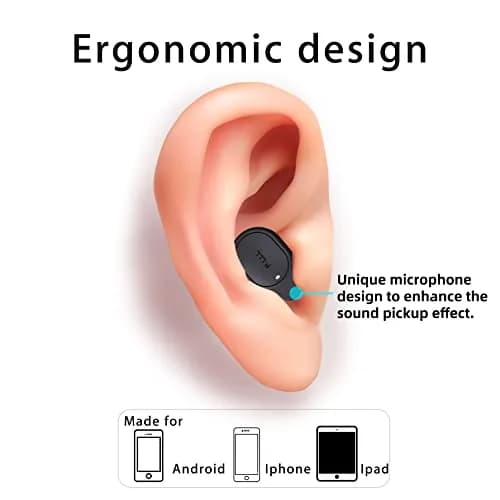 P&LLL Bluetooth Mini Earbud Wireless Invisible Pro Headset with Charging Case | 8 Hrs Playtime, Noise Cancelling thumbnail 3