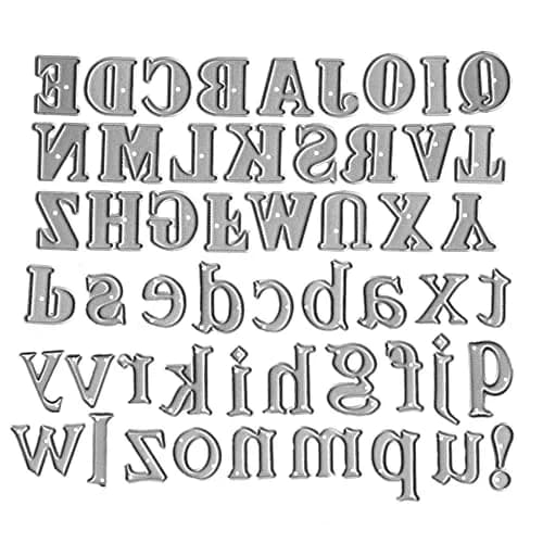 AHTOLS Alphabet Cutting Dies 26 Capital & Lowercase Letters | Metal Embossing Stencils for Card Scrapbooking thumbnail 1