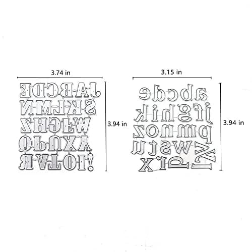 AHTOLS Alphabet Cutting Dies 26 Capital & Lowercase Letters | Metal Embossing Stencils for Card Scrapbooking thumbnail 2