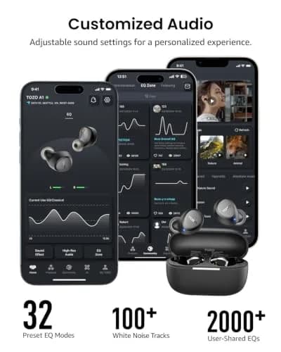 TOZO A1 Wireless Earbuds Bluetooth 5.3 Light Weight in Ear Headphones | Small Ears Comfort & Long Battery thumbnail 9
